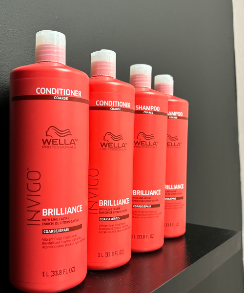 A row of well groomed shampoos on a shelf